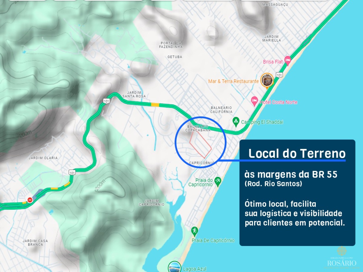 Área comercial frente rodovia em caraguatatuba - capricórnio - foto 2